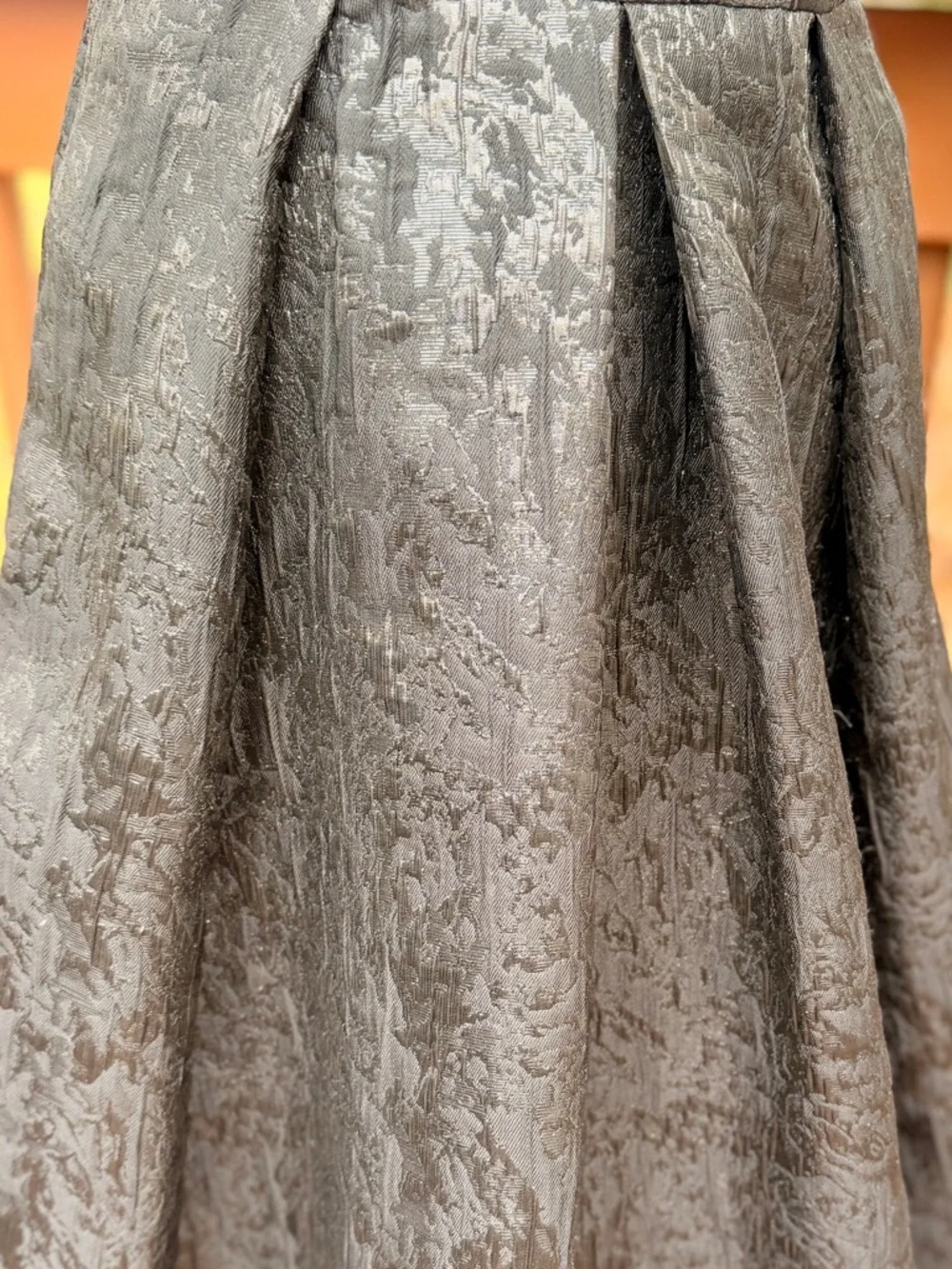 Adrianna Papell Black Jacquard Sequin Gown elegant formal dress 4 - Picture 3 of 9